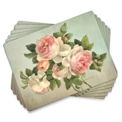 Pimpernel Antique Rose Set of 6 Placemats Clearance