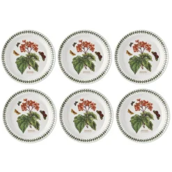 Portmeirion Botanic Garden Begonia Plate Set, 20cm Fashion
