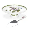 Portmeirion Botanic Garden Footed Cake Plate with Server Clearance