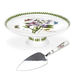 Portmeirion Botanic Garden Footed Cake Plate with Server Clearance