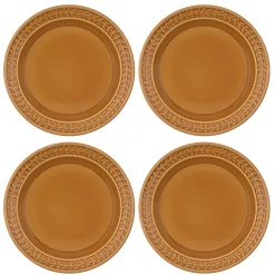 Portmeirion Botanic Garden Harmony Set of 4 Plates, Amber Clearance