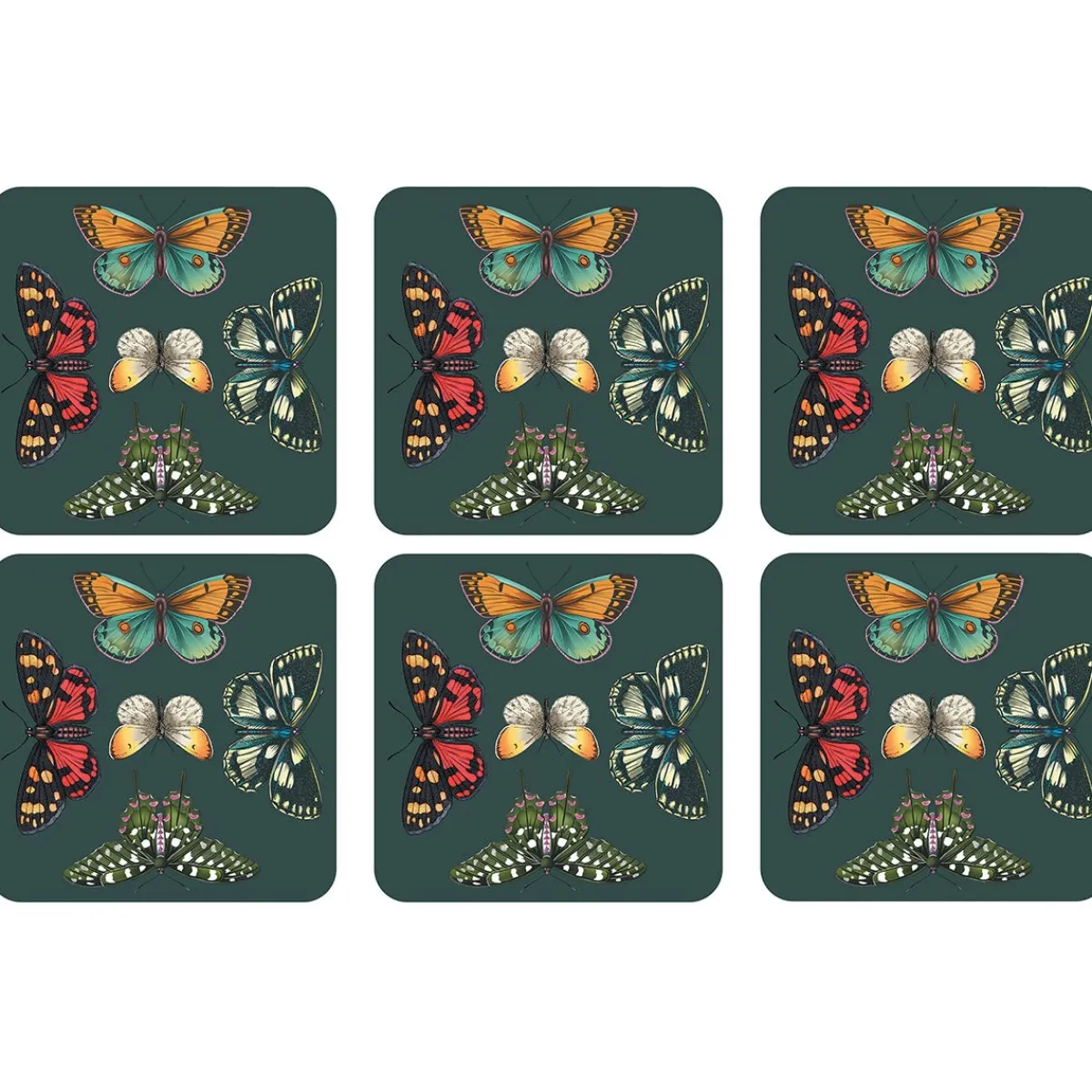 Pimpernel Botanic Garden Harmony Set of 6 Coasters Hot