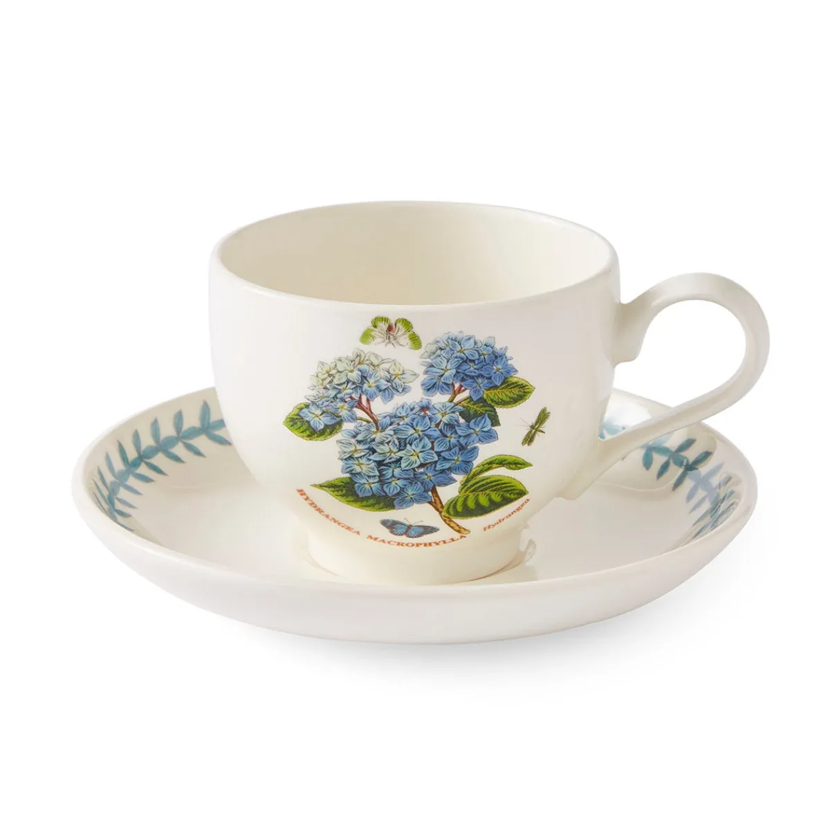 Portmeirion Botanic Garden Meadow Breakfast Teacup & Saucer, Hydrangea New