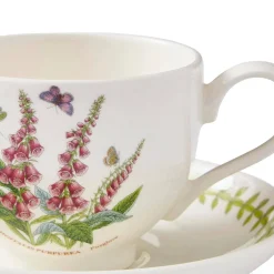 Portmeirion Botanic Garden Meadow Breakfast Teacup & Saucer, Foxglove Sale