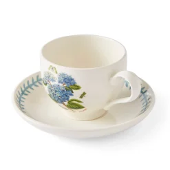 Portmeirion Botanic Garden Meadow Breakfast Teacup & Saucer, Hydrangea New