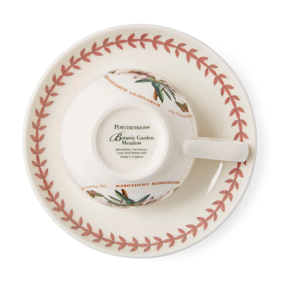 Portmeirion Botanic Garden Meadow Breakfast Teacup & Saucer, Azalea Online