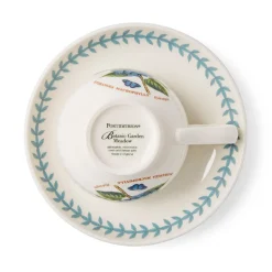 Portmeirion Botanic Garden Meadow Breakfast Teacup & Saucer, Hydrangea New