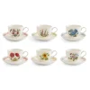 Portmeirion Botanic Garden Meadow Set of 6 Teacups & Saucers, Assorted Sale