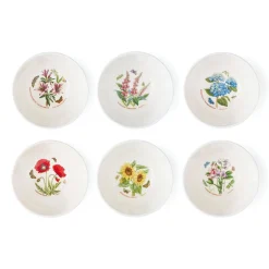 Portmeirion Botanic Garden Meadow Set of 6, 7" Stacking Bowls, Assorted Fashion
