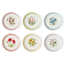 Portmeirion Botanic Garden Meadow Set of 6 Bread Plates, Assorted Hot