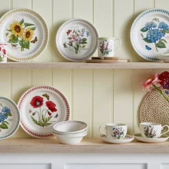 Portmeirion Botanic Garden Meadow Set of 6 Teacups & Saucers, Assorted Sale