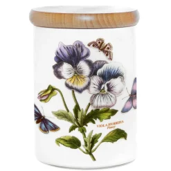 Portmeirion Botanic Garden Pansy Storage Jar, 14cm Clearance