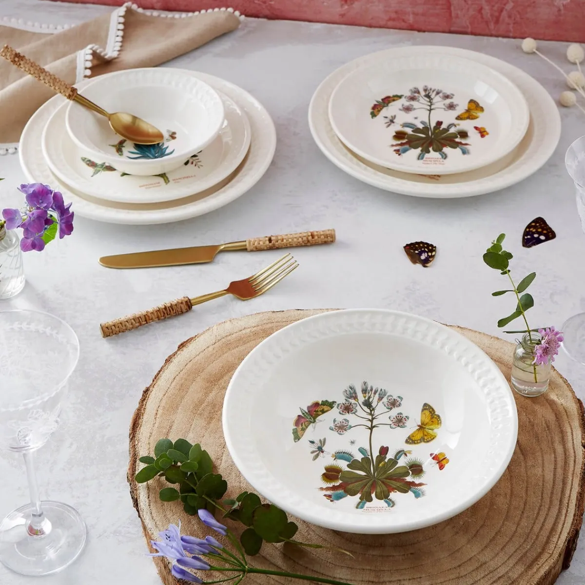 Portmeirion Botanic Garden Papilio Amber Pasta Bowl Outlet