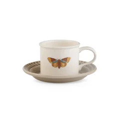 Portmeirion Botanic Garden Papilio Cup & Saucer, Stone Hot