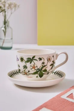 Portmeirion Botanic Garden Set of 6 Breakfast Cups & Saucers Hot