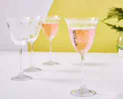 Portmeirion Botanic Garden Set of 4 Crystal Wine Glasses Clearance