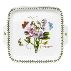 Portmeirion Botanic Garden Square Dessert Dish with Handles Clearance