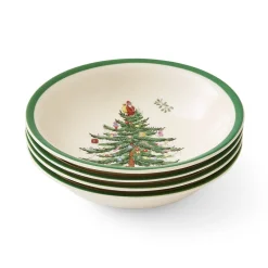 Spode Christmas Tree Set of 4 Small Cereal Bowls Best
