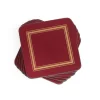 Pimpernel Classic Burgundy Set of 6 Coasters New