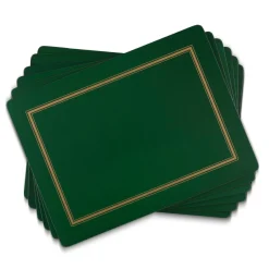 Pimpernel Classic Emerald Set of 6 Placemats New
