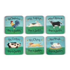 Pimpernel Dans Le Jardin Set of 6 Coasters New