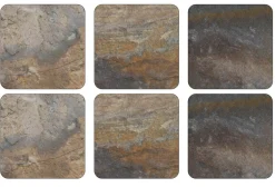 Pimpernel Earth Slate Set of 6 Coasters Online