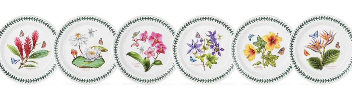 Portmeirion Exotic Botanic Garden Set of 6 Dinner Plates Fashion