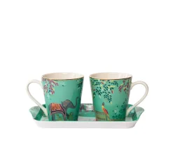 Pimpernel India Mug & Tray Set, Elephant's Oasis New
