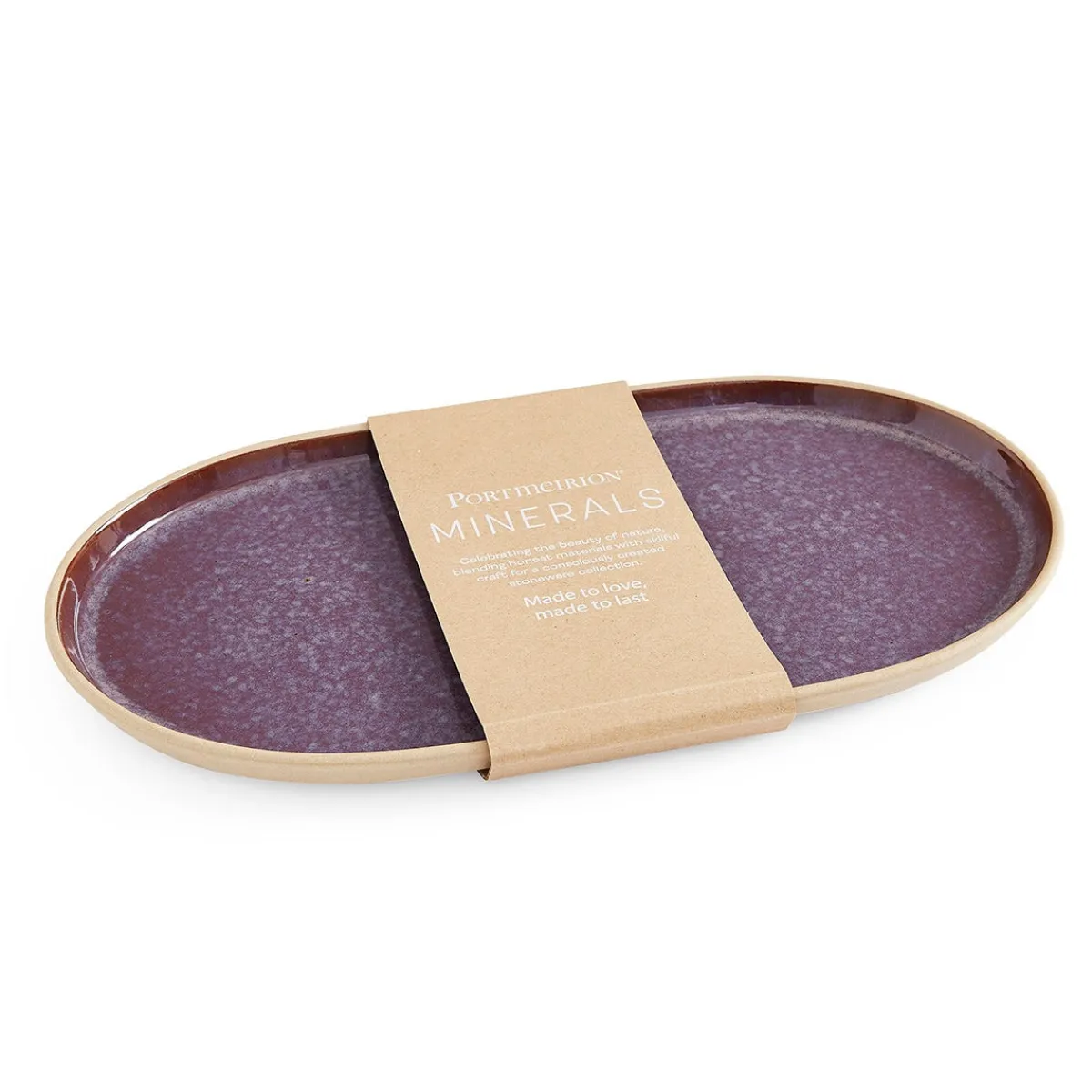 Portmeirion Minerals Large Oval Platter, Amethyst New
