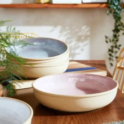 Portmeirion Minerals Set of 4 Low Bowls, Rose Quartz Clearance