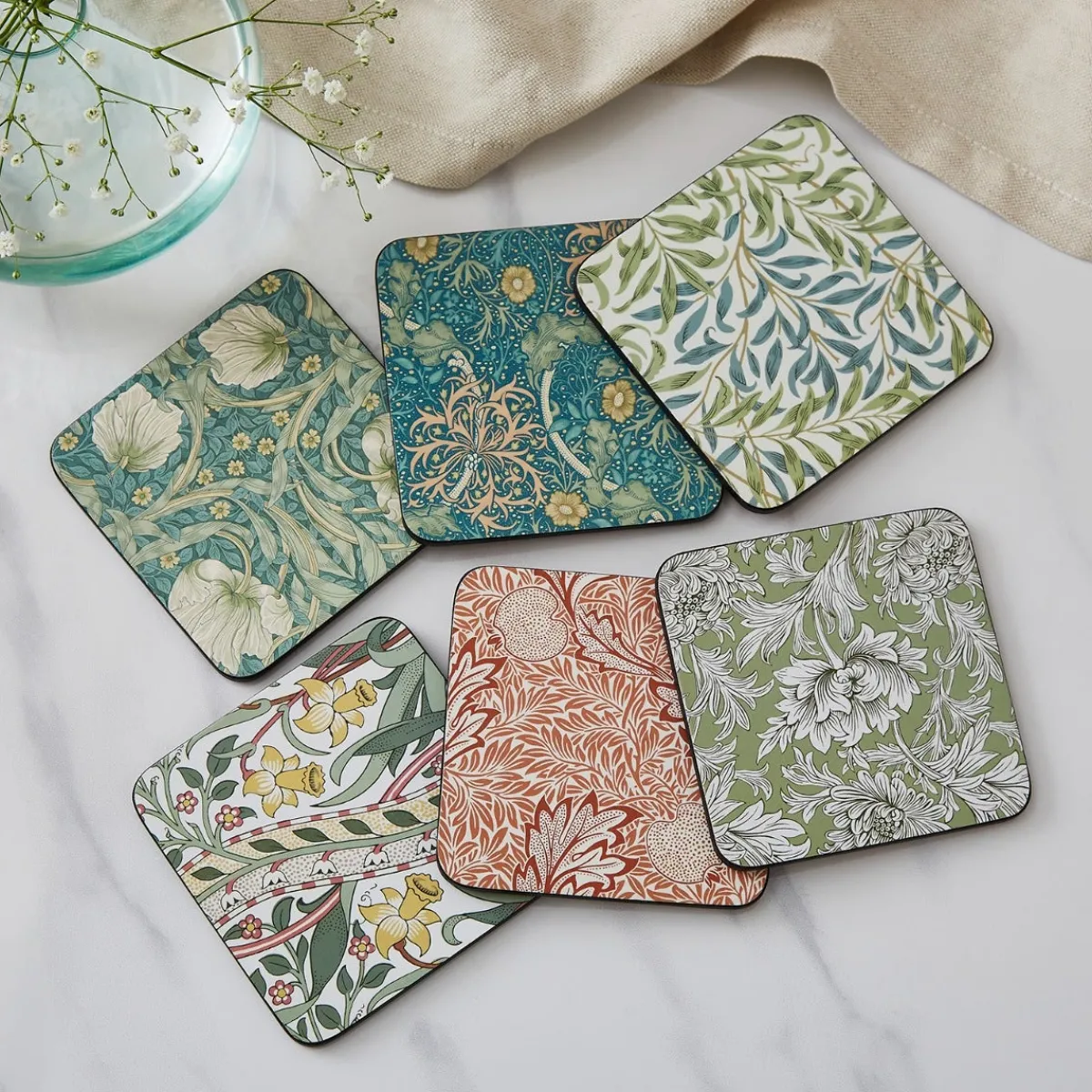Spode Morris & Co. Set of 6 Coasters New