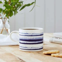 Portmeirion Mug Meirion Horizontal Stripes Mug, Blue & White New