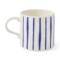 Portmeirion Mug Meirion Pin Stripes Mug, Blue & White Discount
