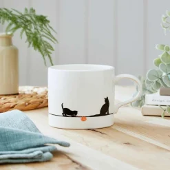 Portmeirion Mug Meirion Silhouette Cat Mug Hot