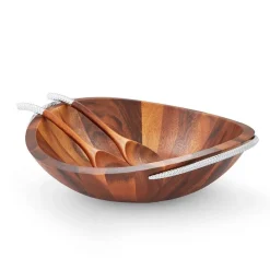 Nambe Nambé Braid Salad Bowl & Servers Hot