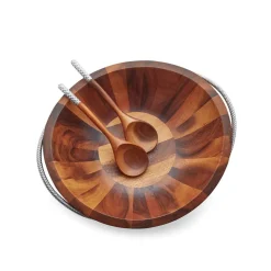 Nambe Nambé Braid Salad Bowl & Servers Hot