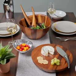 Nambe Nambé Harmony Salad Bowl & Servers Discount