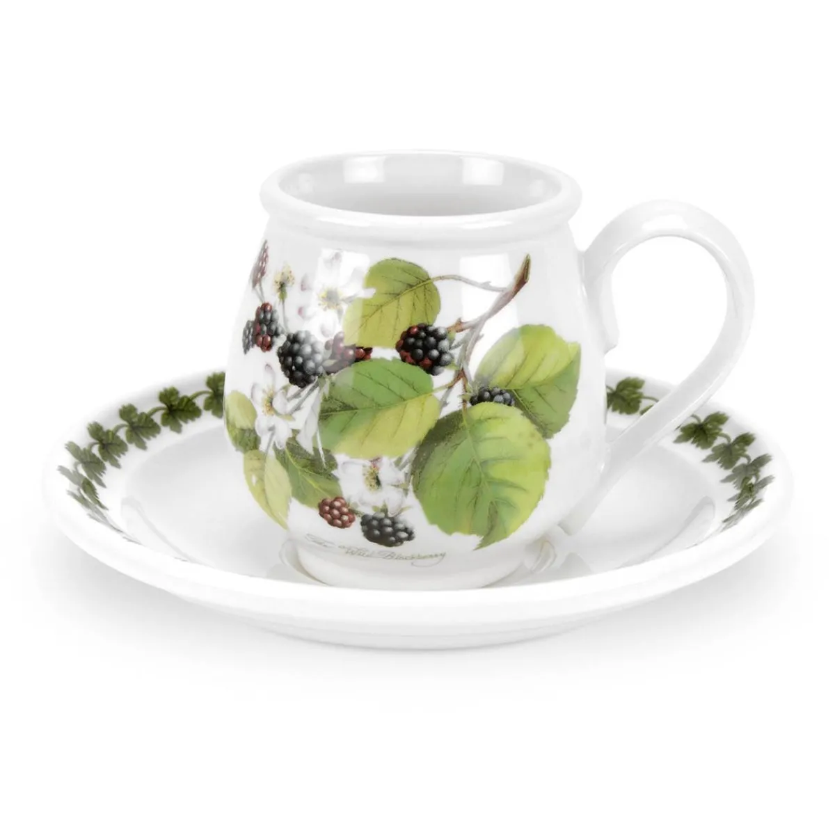 Portmeirion Pomona Blackberry Mocha Coffee Cup & Saucer Outlet