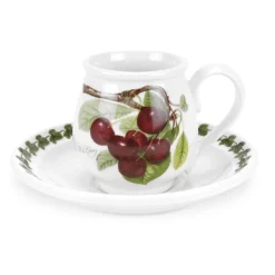 Portmeirion Pomona Cherry Mocha Coffee Cup & Saucer Hot