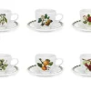 Portmeirion Pomona Set of 6 Espresso Cups & Saucers Clearance
