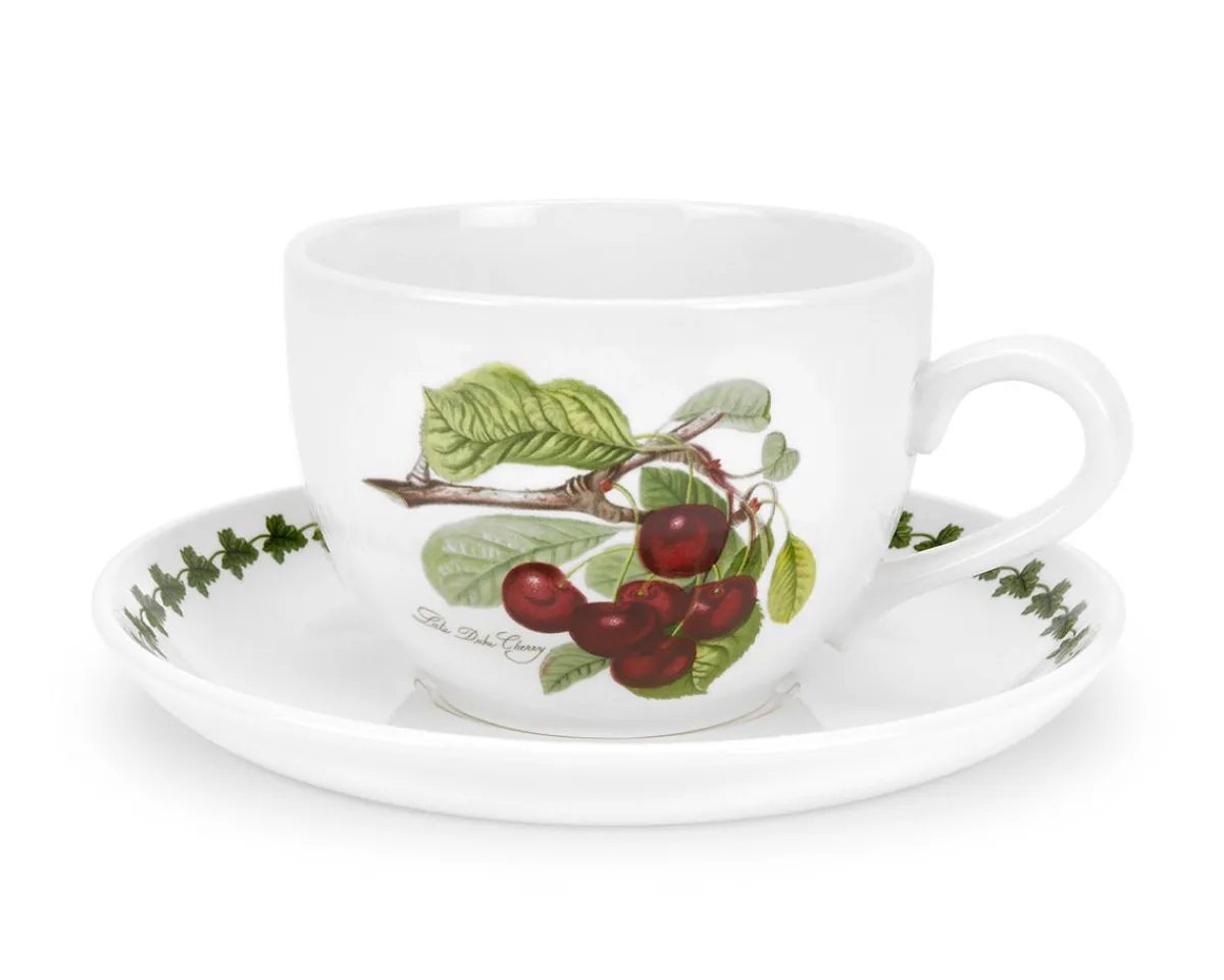 Portmeirion Pomona Set of 6 Jumbo Cups & Saucers New