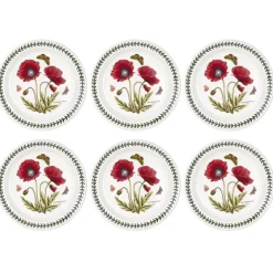 Portmeirion Botanic Garden Poppy 8 Inch Plate Set of 6 Best