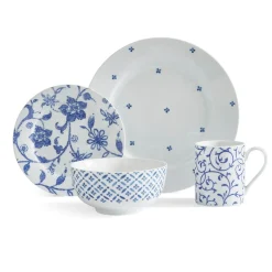 Portmeirion Home 16 Piece Set, Blue Indigo Discount