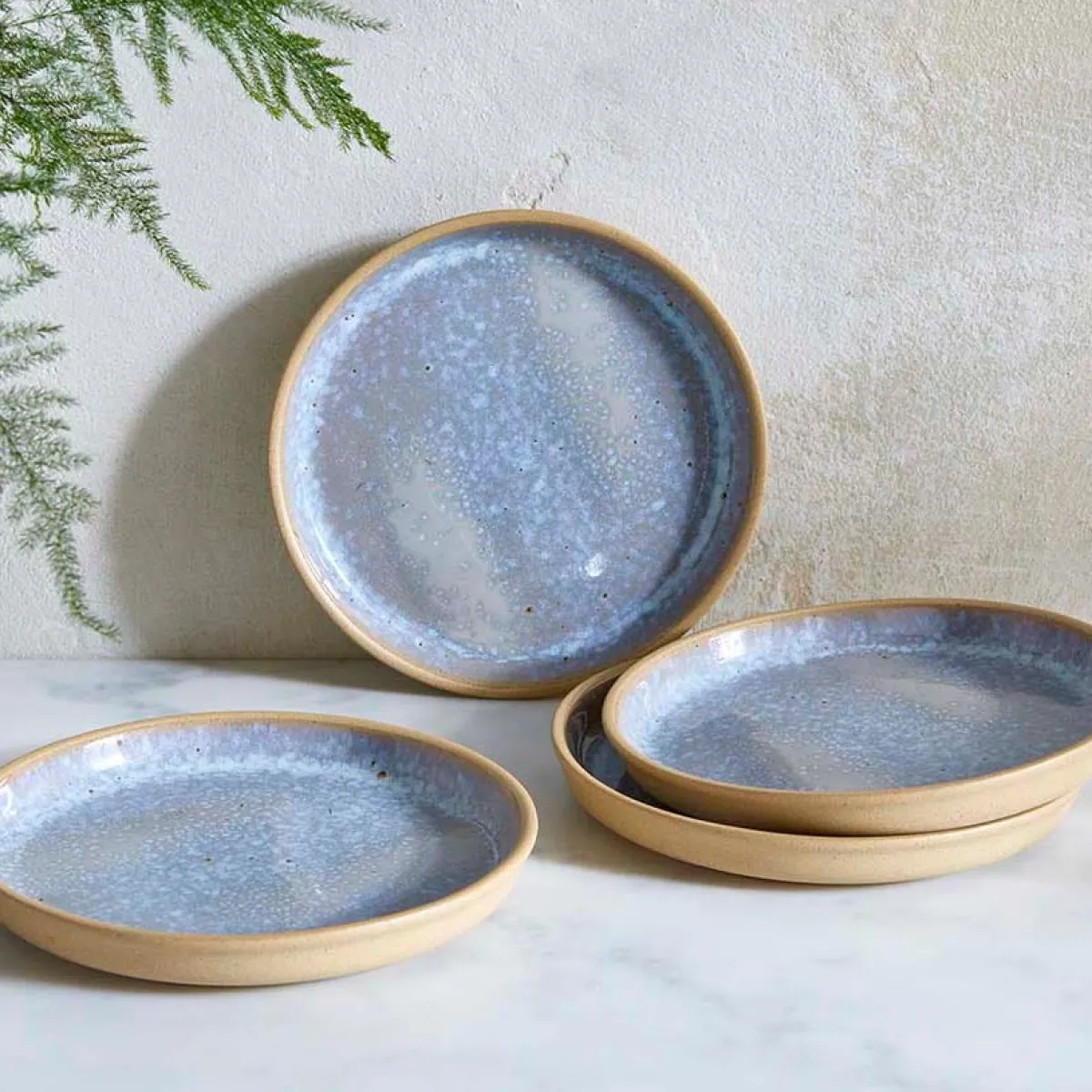 Portmeirion Minerals set of 4 Tea Plates, Aquamarine Outlet