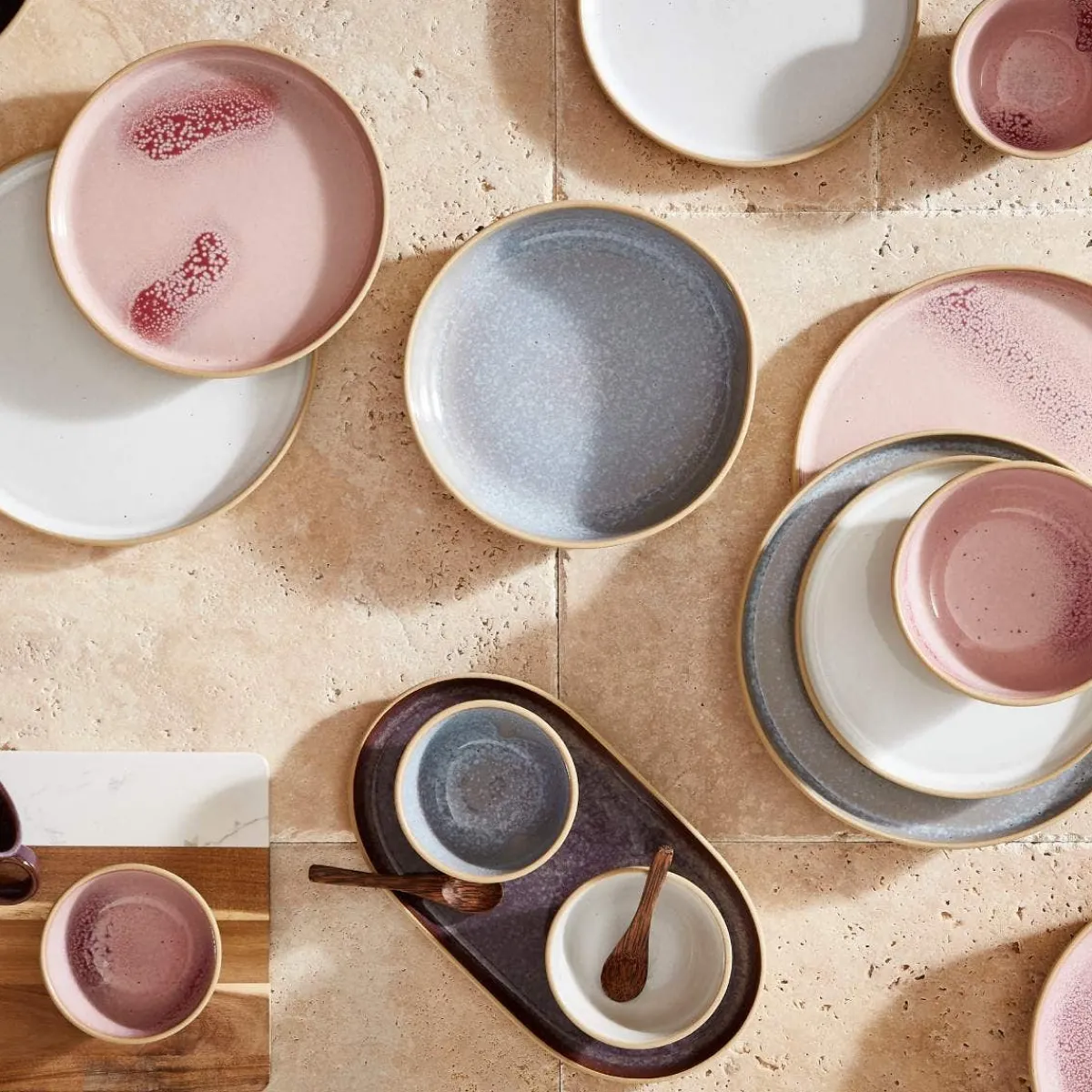 Portmeirion Minerals set of 4 Tea Plates, Aquamarine Outlet