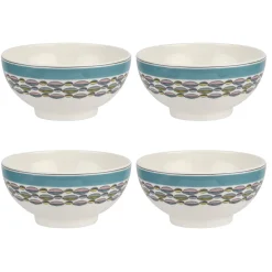 Portmeirion Westerly Turquoise 6 Inch Cereal Bowls Set of 4 Online