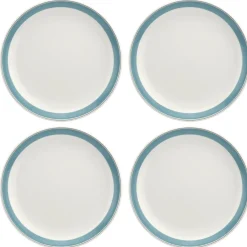 Portmeirion Westerly Turquoise 10.5 inch Coupe Plate Set of 4 Outlet
