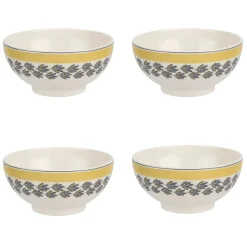 Portmeirion Westerly Yellow 5.8 Inch Inch Cereal Bowls Set of 4 New