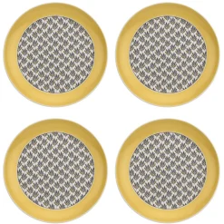 Portmeirion Westerly Yellow 8.75 inch Coupe Plate Set of 4 Outlet
