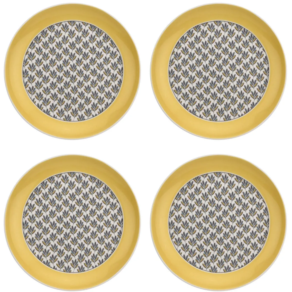 Portmeirion Westerly Yellow 8.75 inch Coupe Plate Set of 4 Outlet